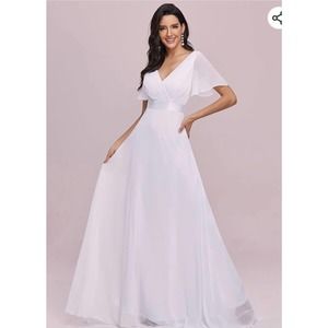 NWT White Formal/Wedding Long Length Gown